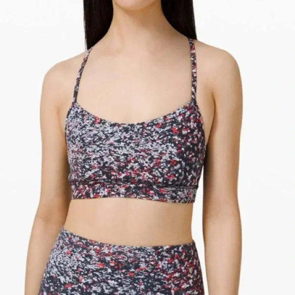 Lululemon Flow Y Bra Nulu Light
Support Water Blossom Multi Size 10 - Picture 4 of 5